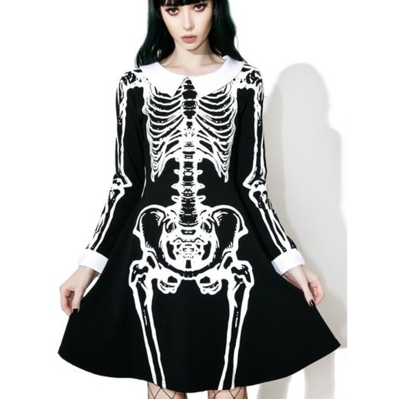 skeleton skater dress